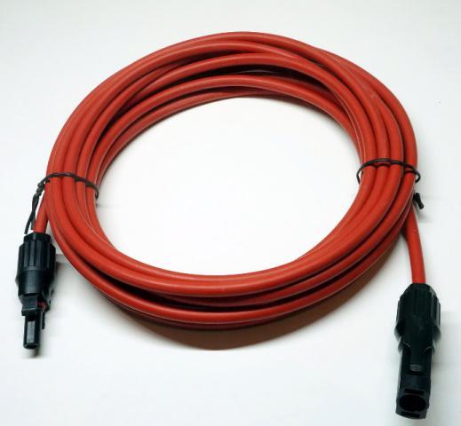 Prodlužovací kabel 6 mm²/ 1m, červený