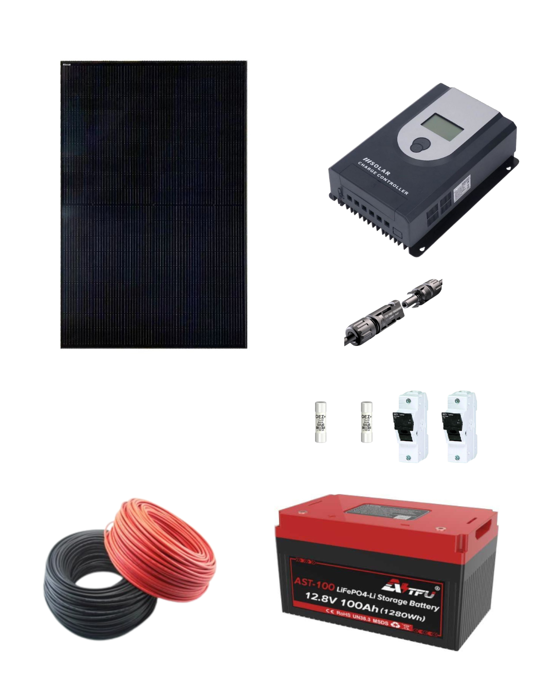 Solární ostrovní elektrárna LiFePO4 12 V / 500 Wp