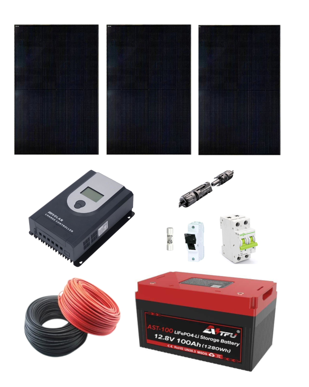 Solární ostrovní elektrárna LiFePO4 12 V / 720 Wp