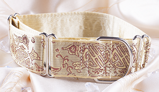 Luxusní obojek Martingale na chrta Royal Golden King of Kings, zlatý, šíře 5 cm, limitovaná edice, L3